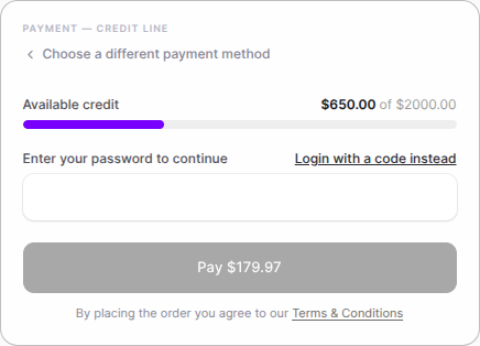 B2B credit line