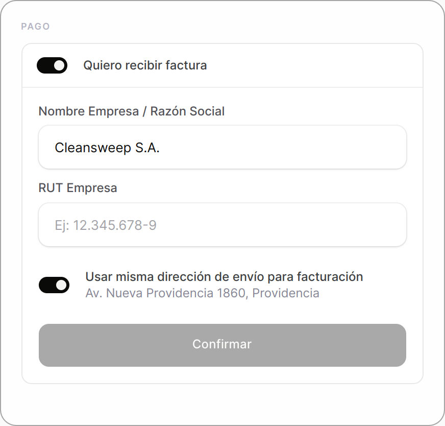 Factura o boleta, según corresponda