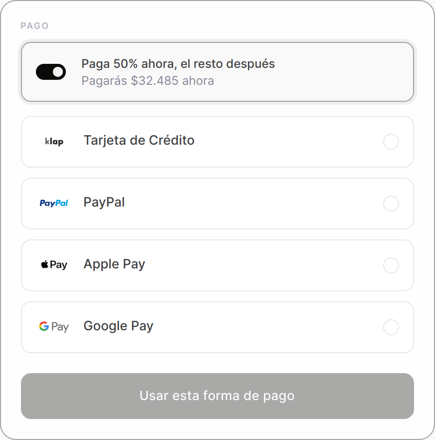 Partial payment