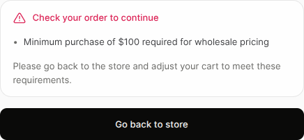 Order purchase requirements
